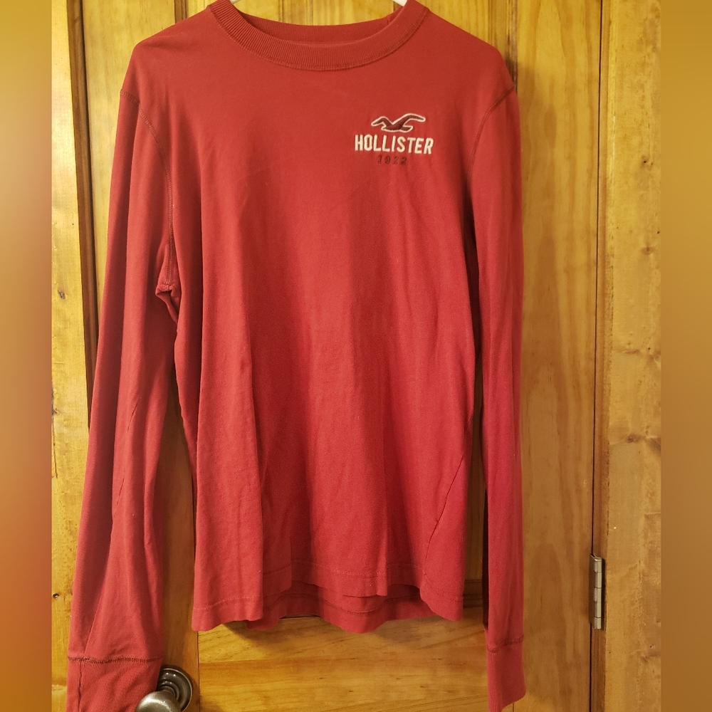 Hollister Long Sleeve Tee-Red